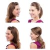 2PCS Hair Clip with Sponge Base Inserts, Bump It Up Pads, Bun Maker, Styling Accessories, Charming Comb Braid Tool (Brown)