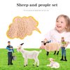 LC JoyCre 5 PCS Farm Animals Goats Figures Realistic Sheep Figurines Farm Animal Toys Farmer Lamb Model Set Farm Animals for Toddlers for Kid Boys Girls as Birthday Gifts