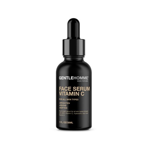 Gentlehomme Vitamin C Day & Night Facial Serum for Men with Hyaluronic Acid, & Vitamin E - For All Skin Types - 1 Oz - Unscented