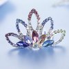 JAKAWIN Girls Crystal Rhinestone Hair Comb Christmas Tiara Crown Headpiece Birthday Gifts Hair Accessories (Multi-colored)