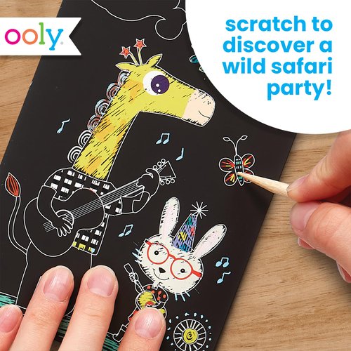 Ooly Mini Scratch & Scribble Art Kit: Safari Party