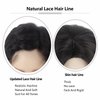 Black Lace Front Mens Wigs 6X4X0.5 T Part Lace Short Wigs with 150% Density Side Part Synthetic Hair for Men Man Male Daily Used Costume Party Halloween Cosplay Updated Soft Hair