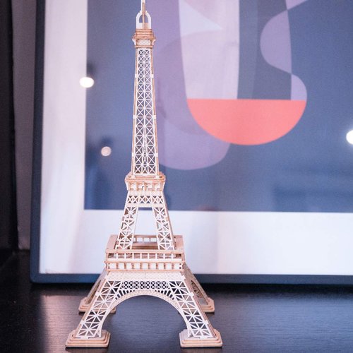 Rolife 3D Wooden Puzzle Assemble Toy-DIY Model Craft Kit-Home Decoration-Best Educational Birthday Day Gift for Boys Girls Friends Son Adults(Eiffel Tower)