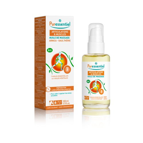 Muscle Relaxing Organic Massage Oil - Arnica and Wintergreen by Puressentiel for Unisex - 3.5 oz Oil