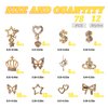 78 Pcs Gold Nail Charms Gem Kit, 12 Styles Alloy Nail Art Charm, Assorted Butterfly Crown Hollow Planets Star Metal Nail Jewelry 3D Nail Gems Charms for Nails Design Nail Art Supplies