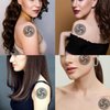 Dopetattoo Six sheets Temporary Tattoos for Men and Women Dragon Round Design Triskele and for Men Temporary tattoo for Women Neck Arm Chest for Woman