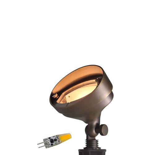 COLOER Die-cast Brass LED Landscape Flood Lights Outdoor, 2W 12-15 Volt Low Voltage Wall Wash Lighting, Outdoor Floodlight for Illuminating Signs, Walls and Plant Material(501B,1-Pack with G4 Bulb)