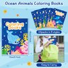 JAPBOR Ocean Animals Coloring Books - 24PCS Under The Sea Mini Colouring Book Bulk for Kids Party Favors, Sea Animal Summer DIY Art Drawing Booklet Supplies, Birthday Painting Game Goodie Bag Fillers