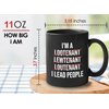 Bubble Hugs Police Officer Coffee Mug 11oz Black - I'M A Lootenant Lewtenant Loutenant I Lead People - Police School Academy College Graduation Coworker Funny Police Man Sergeant Military