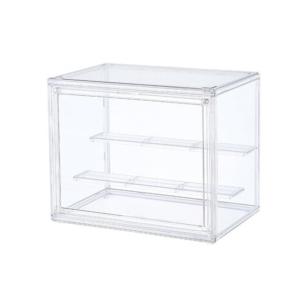 Transparent Display Box Acrylic Box for Doll Storage Box Suitable for Collectibles Action Figures Mini Figure Building Blocks with Door Dust Moisture Proof Gift Kids Adults