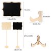 LotFancy Mini Chalkboard Signs 20 Pack with Support Easels and 10 Extra Stickers, Food Labels for Party Buffet Table, Weddings, Table Numbers, Message Board and Event Decorations