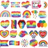 Ooopsiun 80 Pcs Rainbow Temporary Tattoos -10 Sheets Pride Tattoos Flower/Heart/Rainbow Tattoos for Pride Festivals