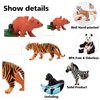 Toymany 14PCS 1-2" Tiny Jungle Animal Figures Toy, Realistic Mini Jungle Zoo Animal Figurines Cake Topper Toy Set, Easter Egg Christmas Birthday Gift Party Favor School Project for Kids Toddlers