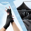 COOLJOB Anti-UV Gloves for Nail Lamp, Professional UPF50+ UV Protection Gloves for Manicures, Art Skin Care Fingerless, Glove for Women Men Protect Hands from Sun and Nail Dryer Harm, Black, 1 Pair