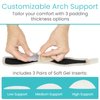 Vive Foot Arch Support Brace (Pair) - Wrap Corrector for Flat Foot, Plantar Fasciitis, Pain Relief, Fallen Arches - Compression Sleeve Strap for Feet - Gel Bands Inserts for Women & Men (Beige)