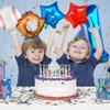Lukinuo Baseball Balloons 1st Birthday Decorations Baseball Birthday Party Supplies Glove Baseball Foil Balloons Red White and Blue Star Balloons Number 1 Baseball Balloon for Rookie of The Year Boys