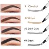 DEVIMIC Eyebrow Tattoo Pen, Microblading Eyebrow Pencil, with a Micro-Fork Tip Applicator, Create Natural Looking Eyebrows, Easy to Use and Stays All Day (Dark Gray)