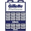 Gillette, 100 Gillette Platinum Double Edge Safety Razor Blades on a display card, 20 dispnesers of 5 Blades