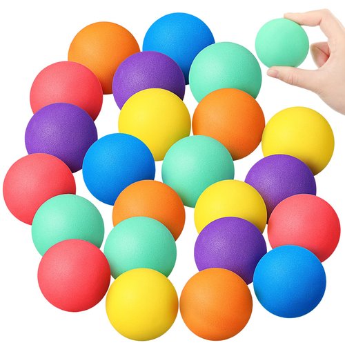 Gejoy 24 Pieces Soft Foam Balls Bulk Lightweight Mini Balls for Safe Indoor Toys Fun Assorted Colors Sponge Balls Birthday Party Favors Bag Gifts for Boys and Girls(2.36 Inch)
