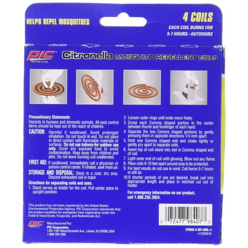 PIC 4322 Mosquito Repellent, 4 Coils (Pack of 3), 1