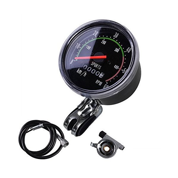 MakeTheOne Old School Style Bike Speedometer Analog Odometer Classic Style for 24”-27.5” Bicycle