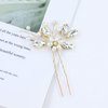 inSowni 17 Pieces Gold Metal Rhinestone Pearl Wedding Bridal Hair Side Comb Slides+U-shaped Flower Hair Pins+Pearl Twist Spiral Hairpins for Brides Bridesmaids Women Girls