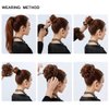 Messy Bun Hair Piece Thick Updo Scrunchies Synthetic Hair Extensions Ponytail Hair Wig Hairpiece Medium Brown