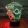 HIPIYA Poker Dice Night Light LED 3D Illusion USB Playing Card Remote Control Lamp Festival Present Birthday Gift for Boy Men Fan Player Kid Party Bedroom Gambling Club Room Decor (Poker)