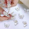 3D Aurora Butterfly Nail Art Charms Butterfly Nail Glitter Rhinestones Set Spring Butterfly Nail Colorful Butterfly Charms for Nails Acrylic Design Cute Butterflies Nails Charms DIY for Manicure Craft