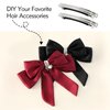Cinaci 20 Pack 6cm/2.4" Simple Plain Blank DIY Caft Silver Metal French Hair Barrettes with Black Leather Cover Snap Hair Clips Clasps for Women Girls Teens Hair Accessories (2.4 Inch)
