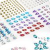 URAQT Face Gems Glitter, 9 Sheets Face Rhinestones Mermaid Jewels Face Stickers Set, Self-adhesive Crystal Rainbow Diamonds Eyes Face Body Temporary Tattoos for Women Makeup Party Decorations
