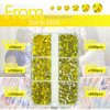 qiipii 2550pcs Golden Yellow Nail Art Flatback Rhinestones for Face Makeup Citrine Yellow Nail Gems Gemstones K9 Glass SS4~SS20 6 Sizes Bling Diamonds Stones w Tweezer & Pick Pen for Nails DIY Crafts
