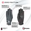 Zero Friction Women's Compression-Fit Synthetic Golf Gloves, Universal Fit, Black