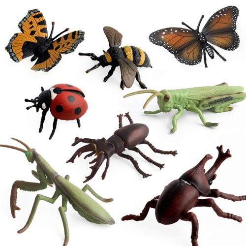 Fantarea 12 PCS Wild Animal Figures Model Insect Spider Playset Party Favors Supplies Cake Toppers Set Toys for 5 6 7 8 Years Old Boys Girls Kid Toddlers