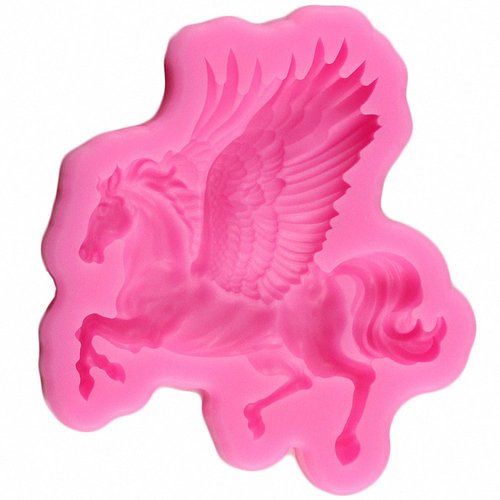 MoldFun Flying Horse Silicone Mold for Fondant, Cake Decorating, Chocolate, Plaster, Soap, Lotion Bar, Chocolate, Candy, Polymer Clay