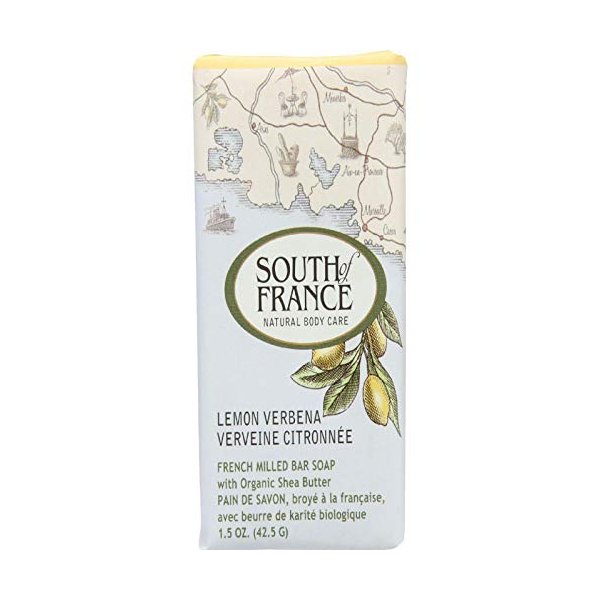 South of France Travel Bar Soap, Lemon Verbena, 1.5 Ounce