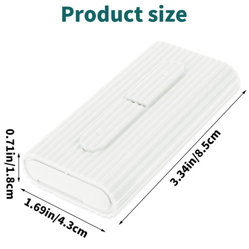 WLLHYF Portable Dental Floss Case Automatic Dental Floss Pick Organizer Case Travel Flosser Dispenser Storage Case Refillable Holder Boxes with 10 Floss Picks for Teeth Cleaning (White)