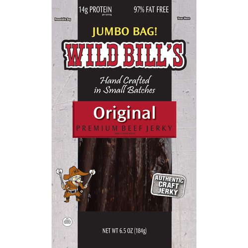 Wild Bill's 6.5oz Hickory Smoked Beef Jerky Pack (re-sealable)