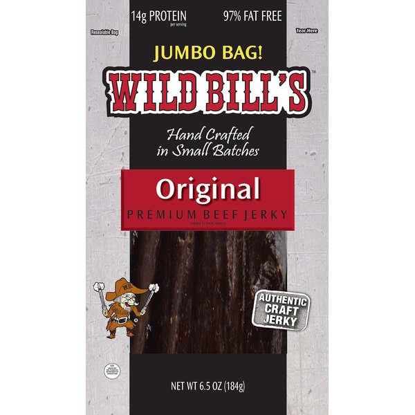Wild Bill's 6.5oz Hickory Smoked Beef Jerky Pack (re-sealable)