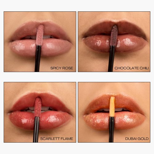 MANIFEST BEAUTY BIG POUT ENERGY Lip Plumper, Chili-Infused Lip Plumping Oil for Full and Smooth Lips, Lip Gloss Finish, With Easy Swipe XL Wand Applicator, Spicy Rose, 0.12 fl oz