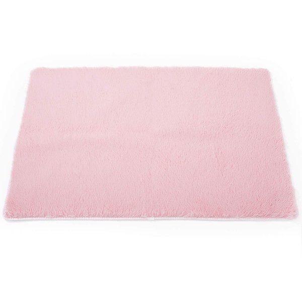 TTLOJ Rectangle Rug for Play Tent, Decorative Area Rug, Fluffy Soft Mat Pad for Kids Room Playhouse Nursery Room, Children Room Decor Dormitory Velvet 50.5" Lx38.5 W Pink
