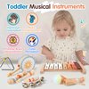 Toddler Musical Instruments-Montessori Wooden Educational Toys for Toddlers 1-3,Baby Musical Instruments,Neutral Color Musical Instruments Set with Xylophone,Maracas,Bell,Birthday Gift for Ages 1 2 3