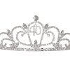 SAMKY Rhinestone Crystal Birthday Tiara Crown 15/16/18/21/30/40/50/60/70/80th - 40th T1168