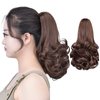 Brown Ponytail Extension,Claw Clip Ponytails 12in Curly 3.8 OZ Fake Hair Extensions Hair pieces SYXLCYGG Wig Girl Synthetic Fluffy¬ Tangled
