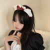 3Pcs Black Women Girls Lolita Headband Lace Bow Hair Band Maid Anime Cosplay Headwear Ribbon Bowknot Women's Fashion Headbands Cute Hair Band Party Hair Accessories