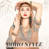Boho Hair Tie Bracelets for Women 20 Pcs Cute Hair Ties 5 Styles Boho Bracelets Hair Ties for Thin Thick Hair Ponytail Hair Accessories with Beads Hair Elastic No Damage, 10 Colors