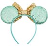 Opzzqz Mouse Ear Headbands for Women Giltter Bow Headband for Girls and Adult Birthday Party Decorations for Halloween Christmas (Tiana02A)