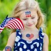 20 Sheets 4th of July Temporary Tattoos Stickers Independence Day Red White Blue Flag Decals Waterproof Face Body Makeup Art Stickers