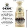 Kent VSB6 1.5" Water Resistant Mock Ivory Shaving Brush Stand - For Kent BK2 and BK4 Natural Shaving Brush Air Drying Base