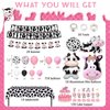 120PCS Cow Birthday Party Decorations, Cow Print Birthday Decorations Include Pink Cow Balloon Garland Arch Tablecloth Banner Toppers Balloons for Cow Themed Birthday Party Supplies